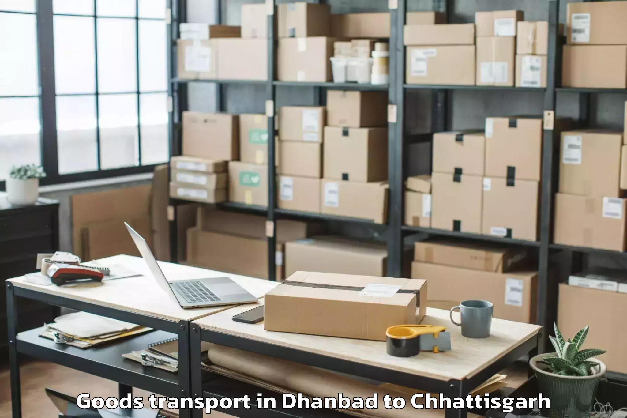 Professional Dhanbad to Keshkal Goods Transport